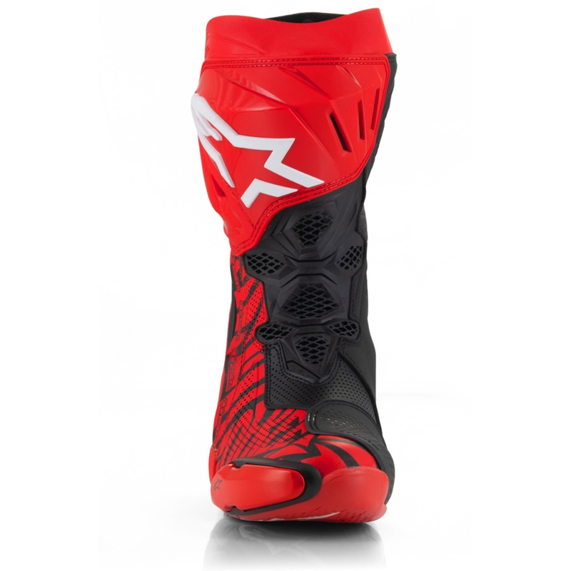 Alpinestars Supertech R Vented limitált kiadású Francesco Bagnaia motoros csizmna piros-fekete