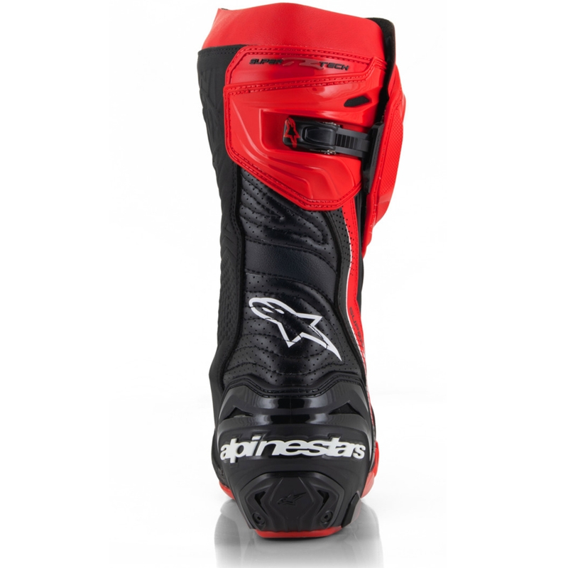 Alpinestars Supertech R Vented limitált kiadású Francesco Bagnaia motoros csizmna piros-fekete