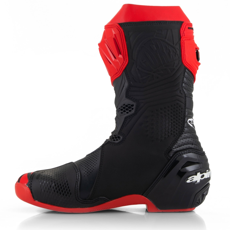 Alpinestars Supertech R Vented limitált kiadású Francesco Bagnaia motoros csizmna piros-fekete