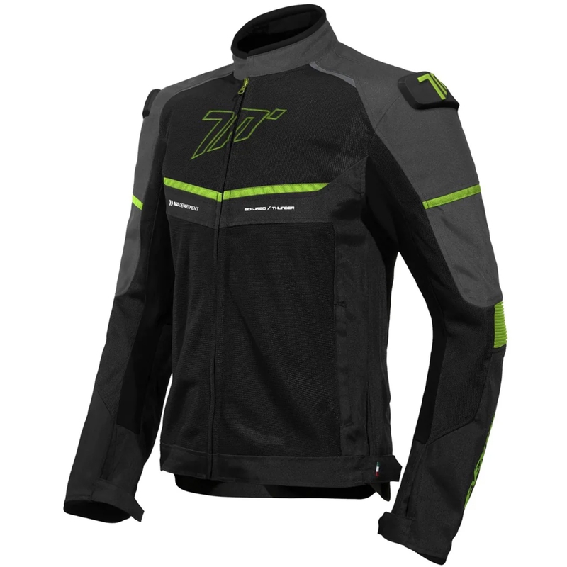 Seventy Degrees SD-JR60 Thunder motoros kabát fekete-fluo sárga