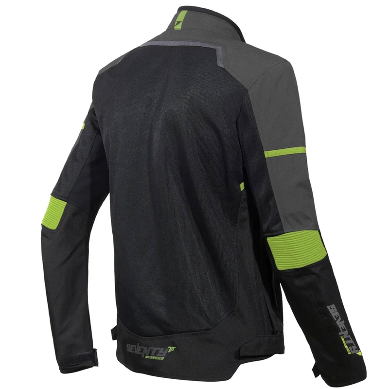 Seventy Degrees SD-JR60 Thunder motoros kabát fekete-fluo sárga
