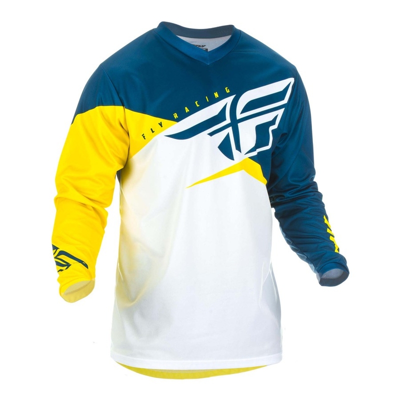 FLY Racing F-16 Motocross Jersey 2019 - USA sárga-fehér-kék akció kiárusítás