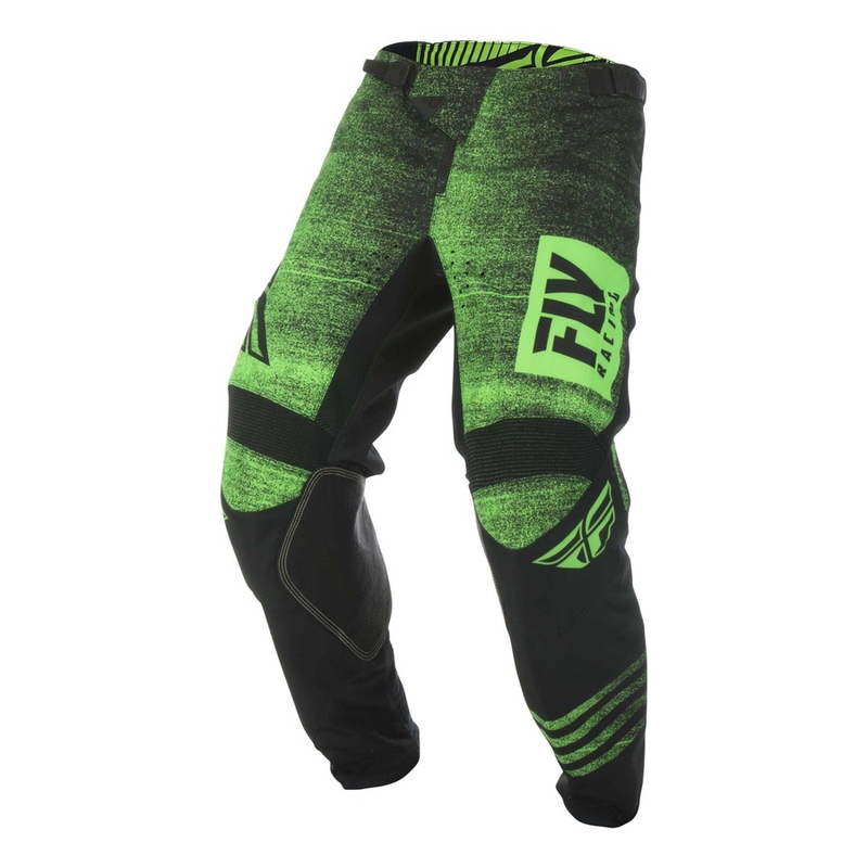 Motocross Pants FLY Racing Kinetic NOIZ 2019 - USA fekete fluo zöld kiárusítás