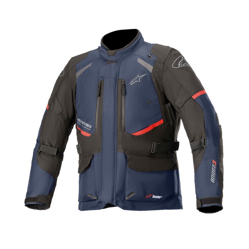 Alpinestars Andes Drystar motoros kabát sötétkék-fekete-piros