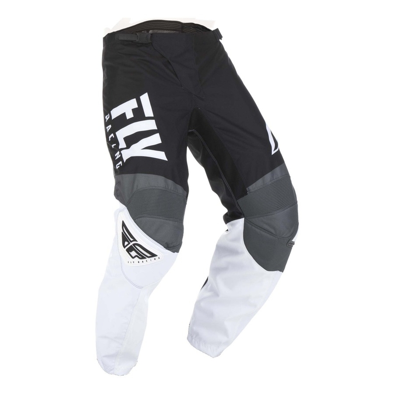 Motocross Pants FLY Racing F-16 2019 - USA fekete-fehér-szürke akció kiárusítás