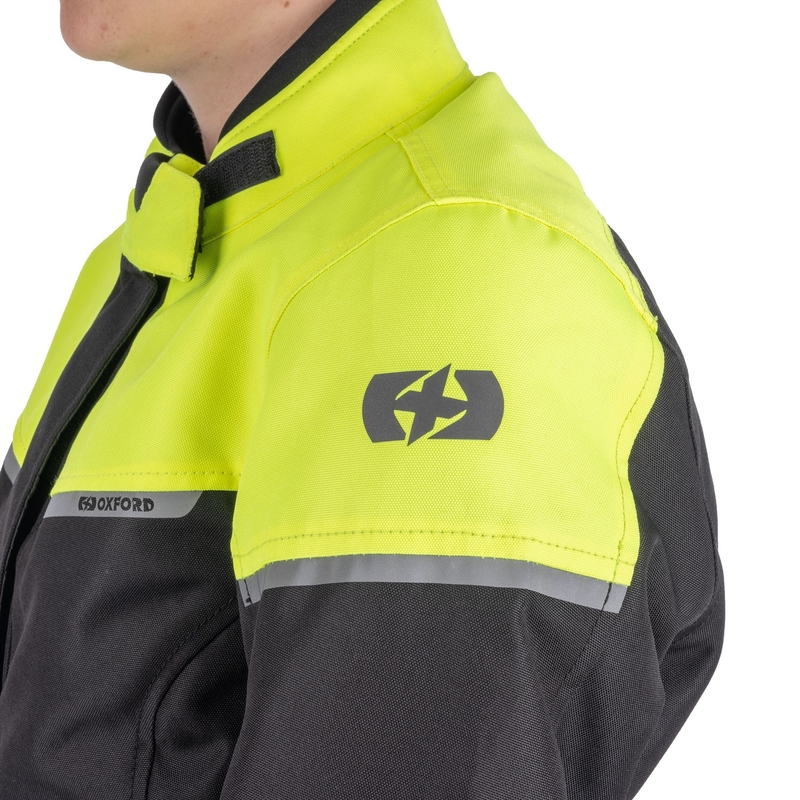 Oxford Spartan Long WP női motoros kabát fekete-fluo sárga