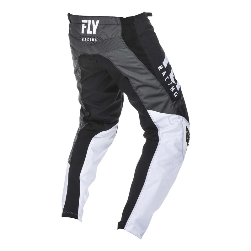 Motocross Pants FLY Racing F-16 2019 - USA fekete-fehér-szürke akció kiárusítás