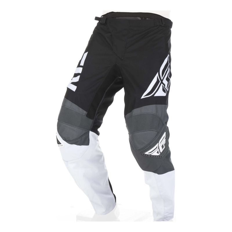 Motocross Pants FLY Racing F-16 2019 - USA fekete-fehér-szürke akció kiárusítás