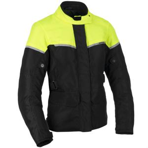 Oxford Spartan Long WP női motoros kabát fekete-fluo sárga