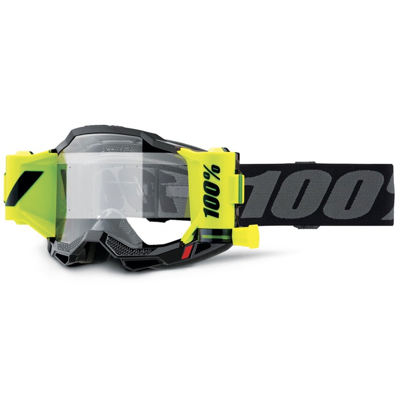 100% Forecast Accuri 2 motocross szemüveg fekete, átlátszó plexivel