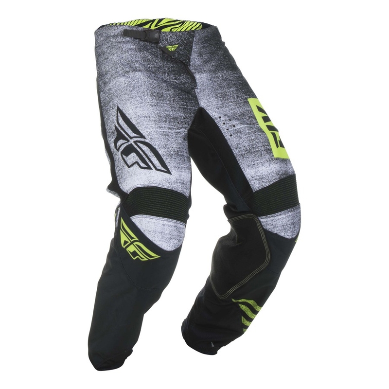 Motocross Pants FLY Racing Kinetic NOIZ 2019 - USA fekete fluo sárga