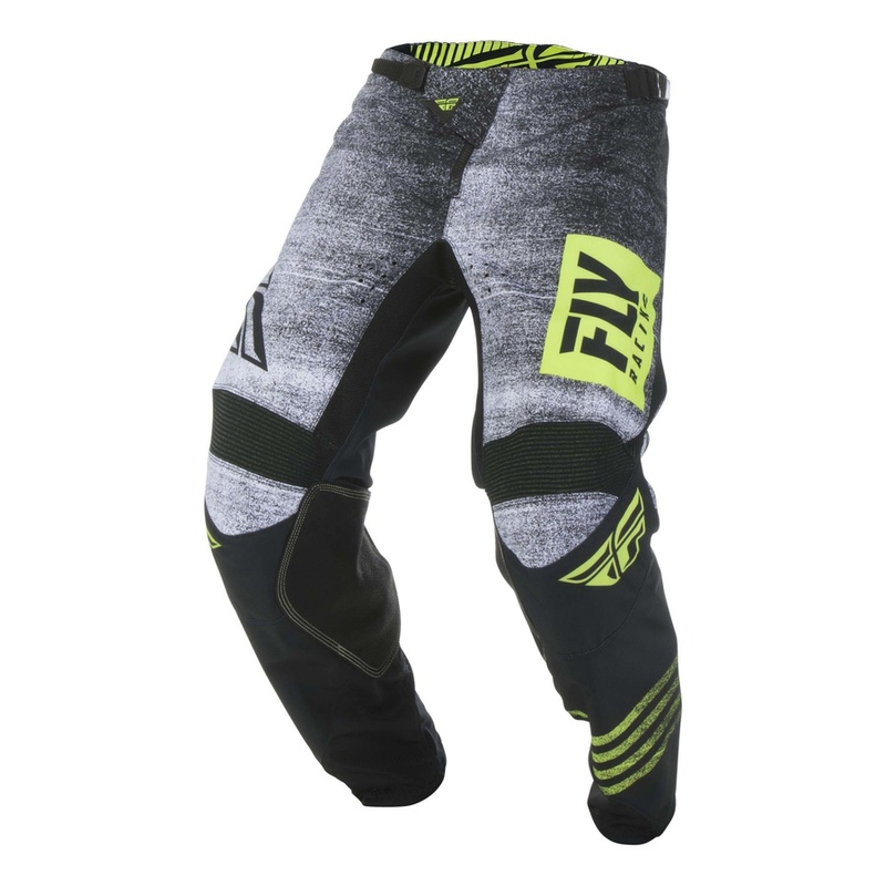 Motocross Pants FLY Racing Kinetic NOIZ 2019 - USA fekete fluo sárga