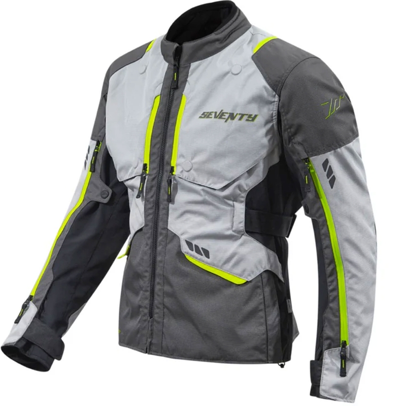Seventy Degrees SD-JT67 Tanami motoros kabát fekete-szürke-fluo sárga