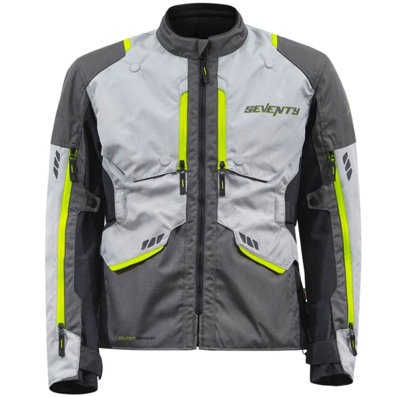 Seventy Degrees SD-JT67 Tanami motoros kabát fekete-szürke-fluo sárga