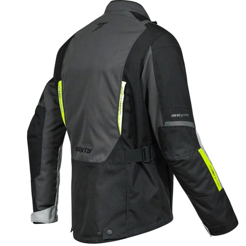 Seventy Degrees SD-JT83 Tonale motoros kabát fekete-szürke-fluo sárga