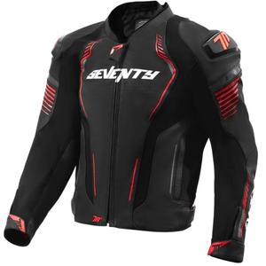 Seventy Degrees SD-JL24 Spoiler motoros bőrkabát fekete-piros