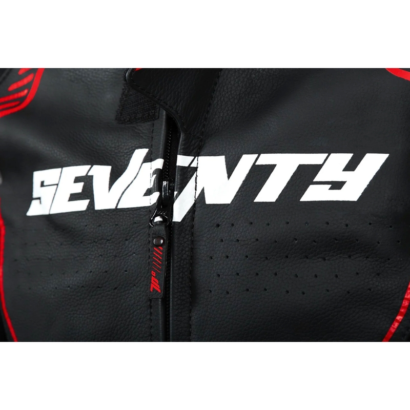 Seventy Degrees SD-JL24 Spoiler motoros bőrkabát fekete-piros
