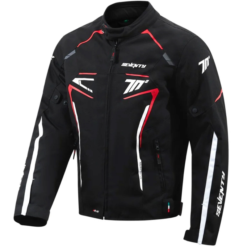 Seventy Degrees SD-JR65 Piston motoros kabát fekete-piros-fehér