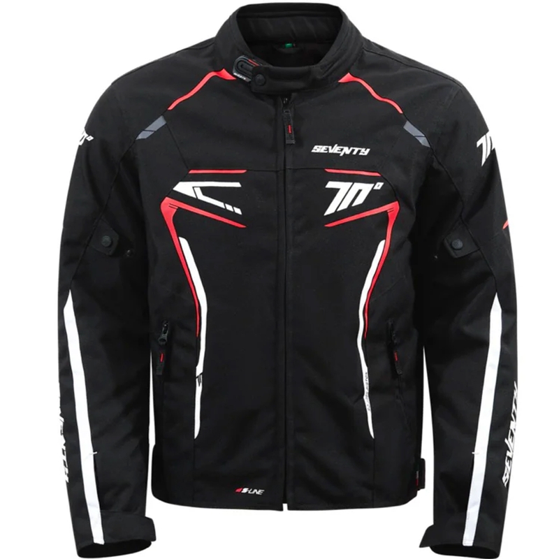 Seventy Degrees SD-JR65 Piston motoros kabát fekete-piros-fehér