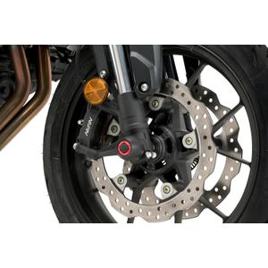 Axle sliders PUIG PHB19 21496N fekete without color caps, front