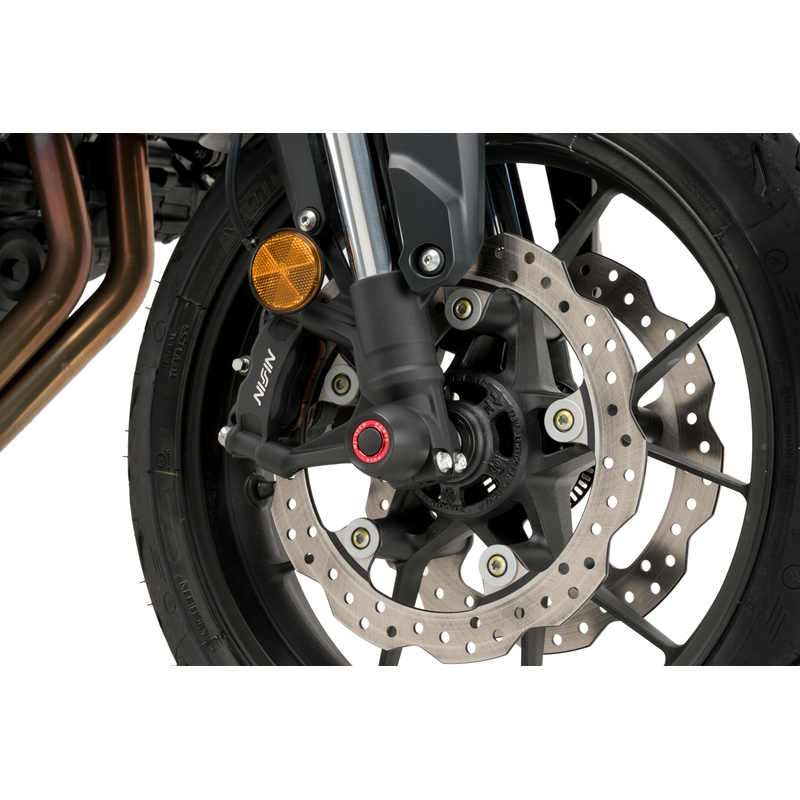 Axle sliders PUIG PHB19 fekete without color caps, front részére HONDA CB 750 Hornet 2023-2026