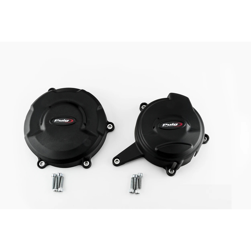 Engine covers PUIG Track for Championship fekete included 2 covers
