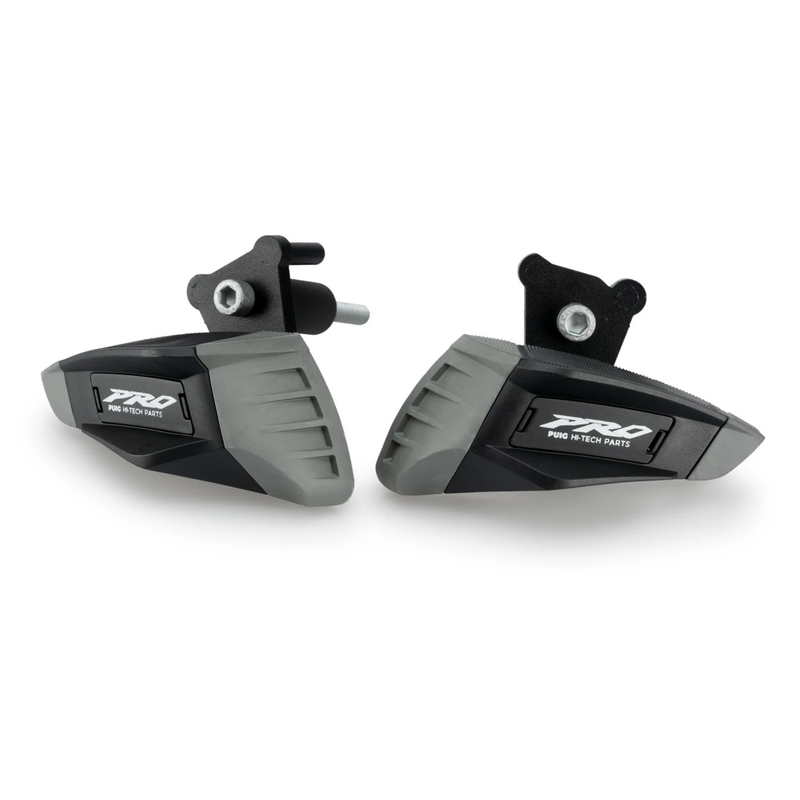 Frame sliders PUIG PRO 2.0 black with grey rubber részére KAWASAKI Ninja 500 2024-2026