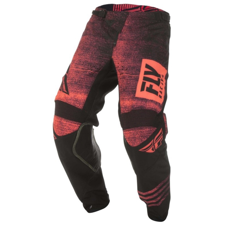 Motocross Pants FLY Racing Kinetic NOIZ 2019 - USA Black-Fluo Red