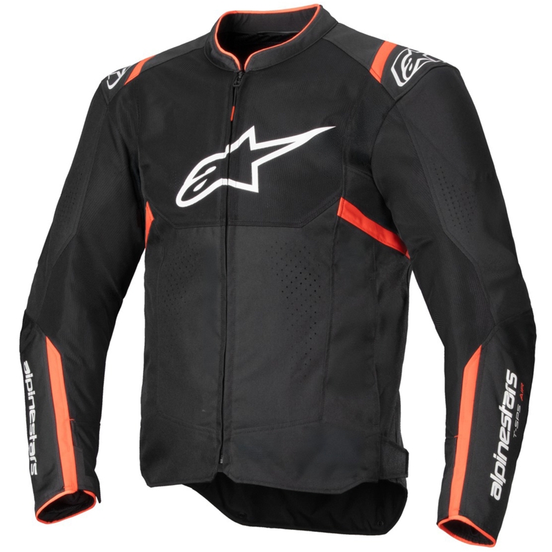 Alpinestars T-SPS Air V2 motoros kabát fekete-fluo piros