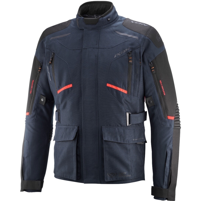 IXON Midgard motoros kabát kék-fluo piros