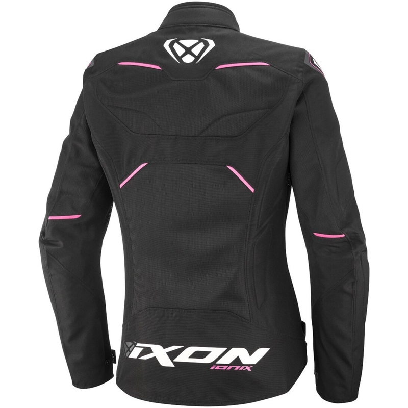 IXON Ionix Lady női motoros kabát fekete-rózsaszín
