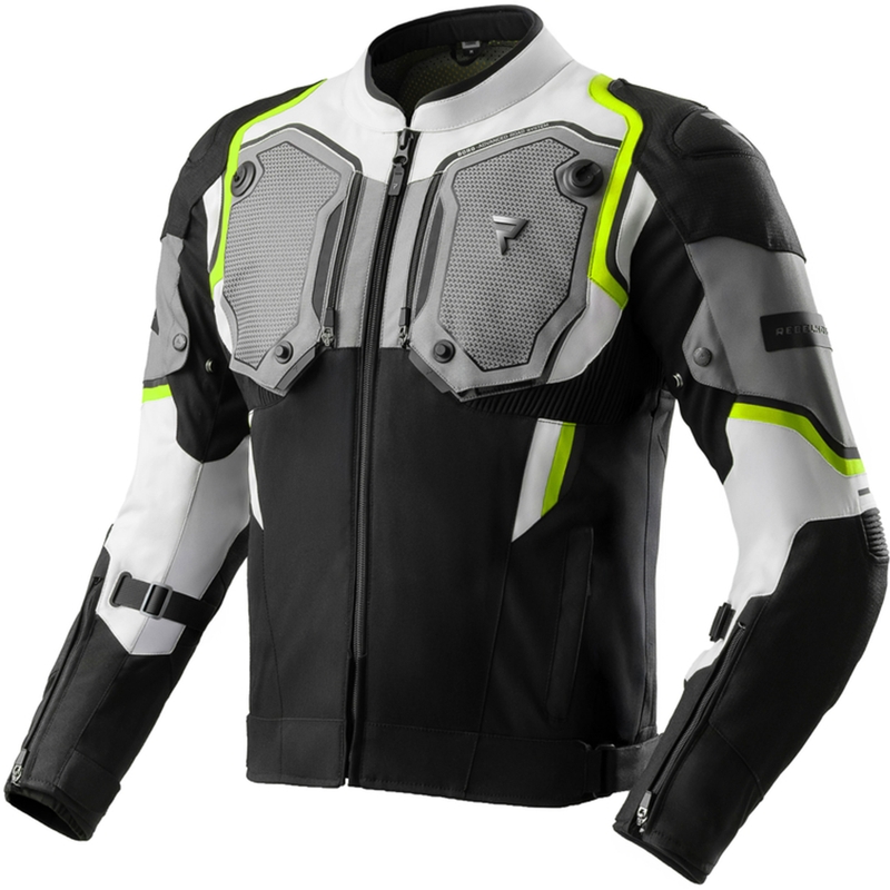 Rebelhorn Borg II motoros kabát fekete-szürke-fluo sárga