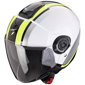 Scorpion EXO-CITY II VEL nyitott bukósisak fehér-fluo sárga
