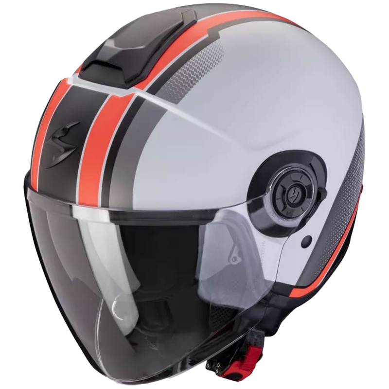 Scorpion CORPION EXO-CITY II VEL nyitott bukósisak matt szürke-piros
