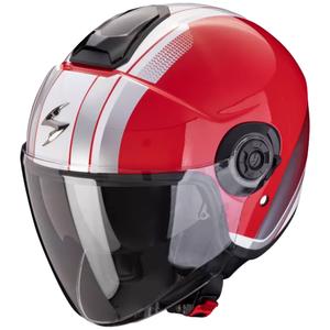 Otevřená helma na motorku Scorpion EXO-CITY II VEL červeno-bílá