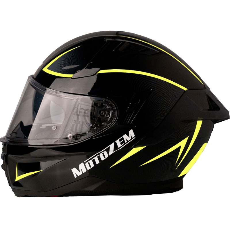 Motozem Guardian zárt motoros bukósisak fekete-sárga - II. minőség