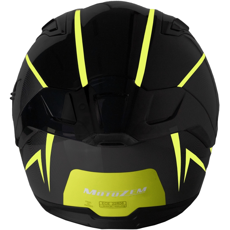 Motozem Guardian zárt motoros bukósisak fekete-sárga - II. minőség