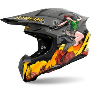 Airoh Twist 3 Adventure motokrossz bukósisak szürke-sárga