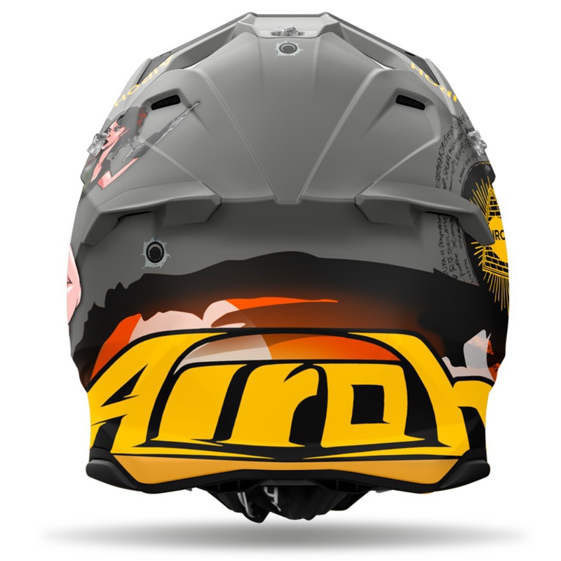 Airoh Twist 3 Adventure motokrossz bukósisak szürke-sárga