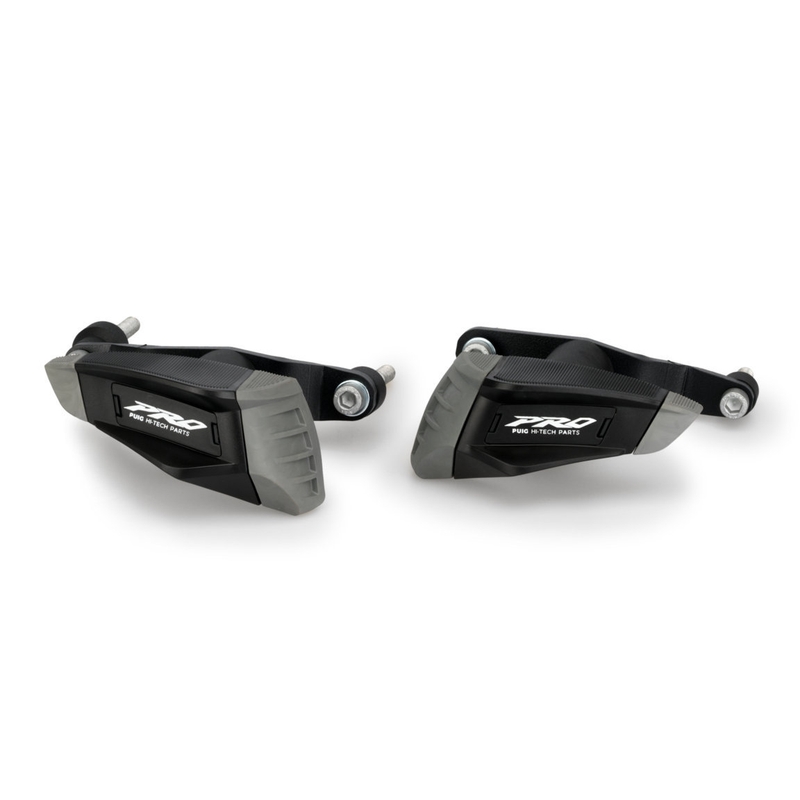 Frame sliders PUIG PRO 2.0 black with grey rubber
