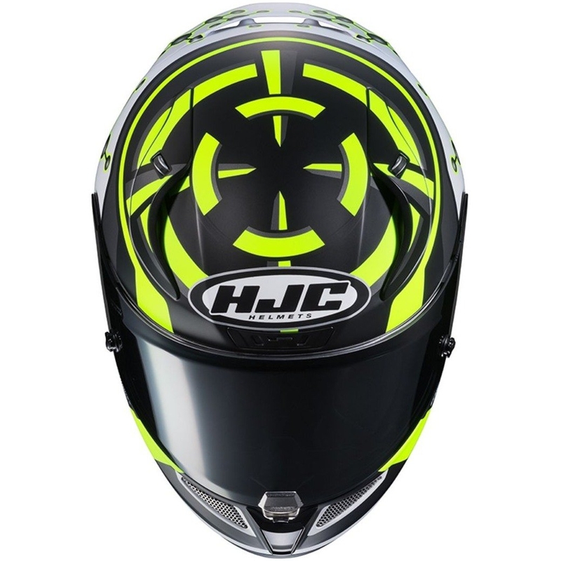 Beépített motoros sisak HJC RPHA 11 Iannone 29 Replica MC4HSF fekete-fehér-fluo sárga