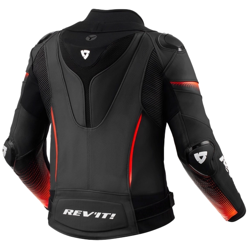 Revit Xena 4 Pro női bőr motoros kabát fekete-fluo piros
