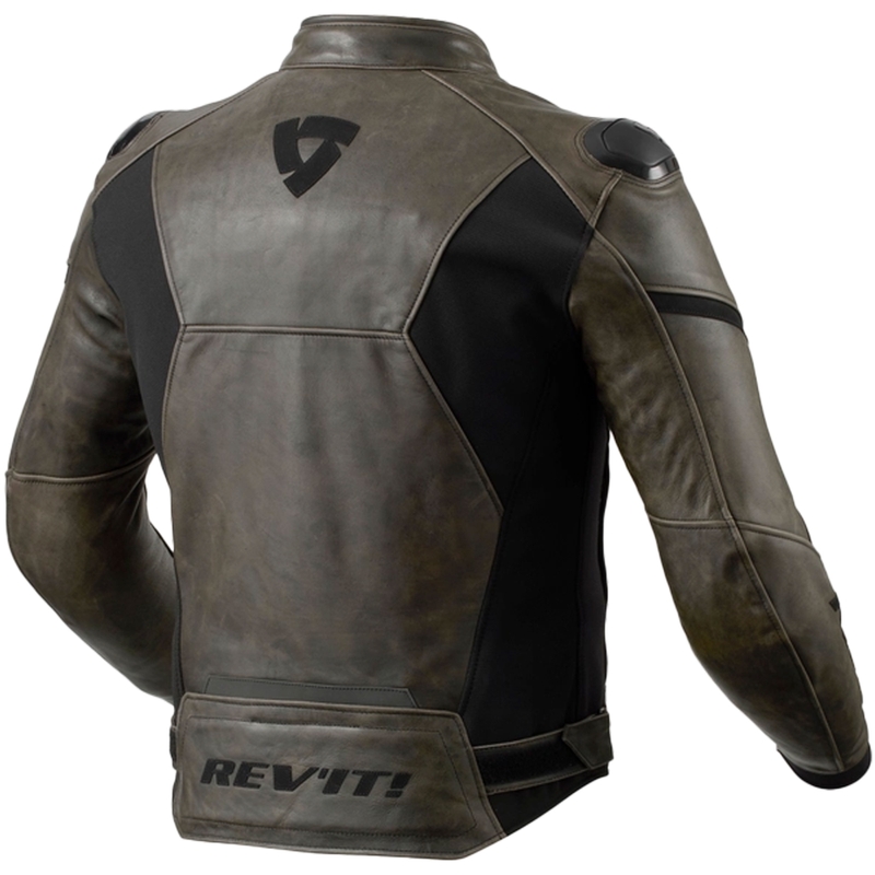 Revit Parallax motoros bőrkabát sötét oliva