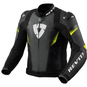Revit Control motoros bőr dzseki fekete-fluo sárga