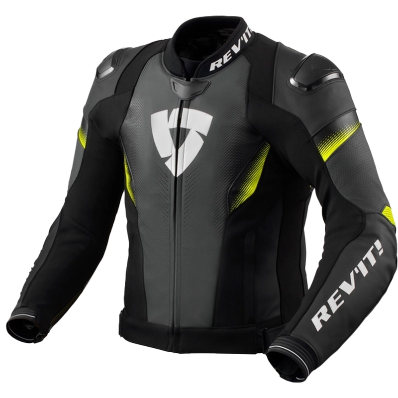 Revit Control motoros bőr dzseki fekete-fluo sárga