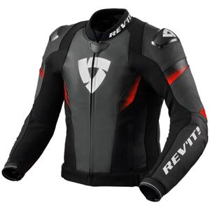 Revit Control motoros bőr dzseki fekete-fluo piros