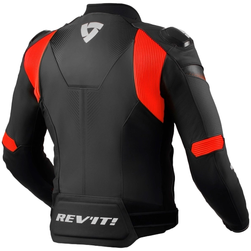 Revit Control motoros bőr dzseki fekete-fluo piros