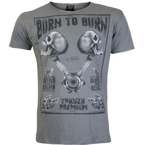 Yakuza Premium Rude and Rough Born to Burn - Los Angeles póló szürke