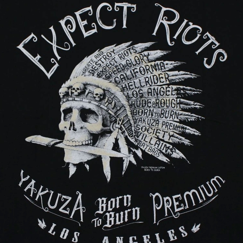 Yakuza Premium Expect Riots - Los Angeles póló fekete