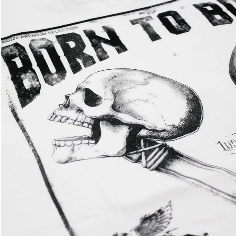 Yakuza Premium Rude and Rough Born to Burn - Los Angeles póló fehér